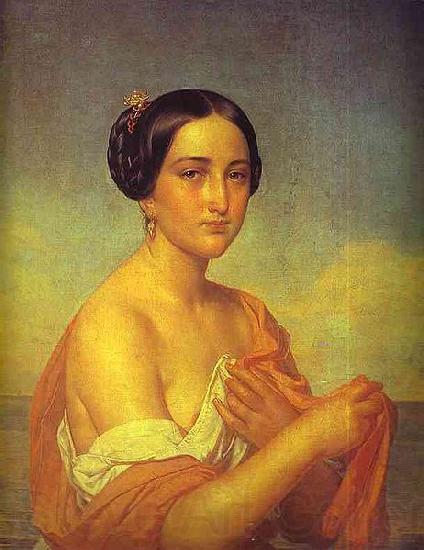 Alexey Tyranov Portrait of an Italian Woman. Germany oil painting art